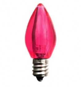 C7 LED bulb with transparent shell