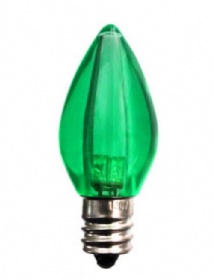 C7 LED bulb with transparent shell