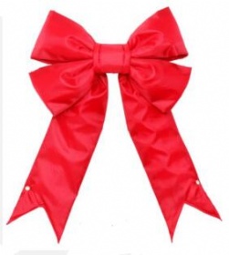 red Christmas nylon bow